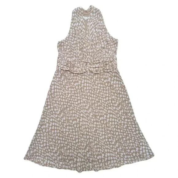 EVAN PICONE Blush Polka Dot Halter Dress Size 16 - Picture 5 of 9